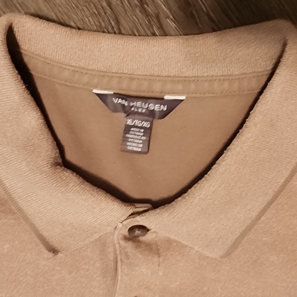 Van Heusen Flex Mens Long Sleeve Tan - Picture 2 of 7